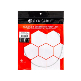 SynCable RJ 45 CAT-6 10Gb/s Molded Super Slim Patch Cable – 1ft – White