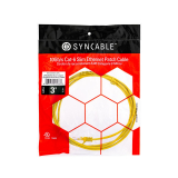 SynCable câble de raccordement super mince moulé RJ45 Cat-6 10Gbit/s – 3 pieds – jaune