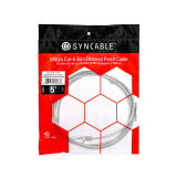 SynCable câble de raccordement super mince moulé RJ45 Cat-6 10Gbit/s – 5 pieds – blanc