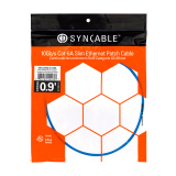 SynCable câble de raccordement super mince moulé RJ45 Cat-6a 10gb/s – 0.9 pieds – bleu