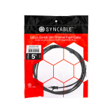 SynCable câble de raccordement super mince moulé RJ45 Cat-6a 10gb/s – 5 pieds – noir