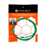 SynCable câble de raccordement super mince moulé RJ45 Cat-6a 10gb/s – 5 pieds – vert