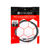 SynCable RJ45 CAT-6A 10Gbs FT-4 Molded Super Slim Patch Cable – 7ft – Black