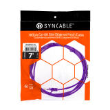 SynCable RJ45 CAT-6A 10Gbs FT-4 Molded Super Slim Patch Cable – 7ft – VL