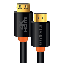 SynCable câble HDMI professionnel verrouillable haute vitesse 4K 60Hz 18 Gbit/s 3D avec Ethernet C(UL) UL FT4 UHD HDR – 0.5m