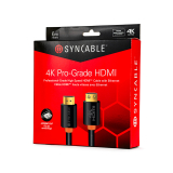 SynCable câble HDMI professionnel verrouillable haute vitesse 4K 60Hz 18 Gbit/s 3D avec Ethernet C(UL) UL FT4 UHD HDR – 6m