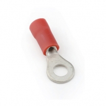 Provo Solderless Term. Ring Tongues 22-18 AWG Stud Size 8 - Red