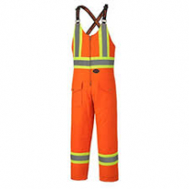 PIONEER 5538 QUILTED OVERALL,ORANGE COTTON DUCK