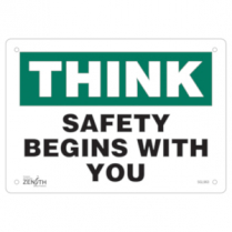 SGL963 THINK SAFETY SIGN
