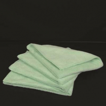 MICROFIBER TOWEL - GREEN - 16"X16" - 4 PACK