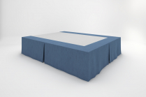 Stucco Bedskirts - Sapphire Blue (Overstock)