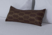 Cable COFFEE BROWN/BRONZE Bolster Pillow Sham 24x10