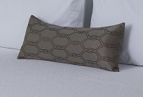 Cable SLATE/COFFEE BROWN Bolster Pillow Sham 24x10