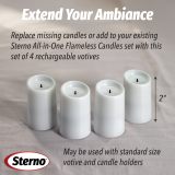 All-In-One Rechargeable Flameless Candles - 4ct