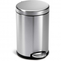 Trash Can-Stainless Steel Round 1.3 Gallon
