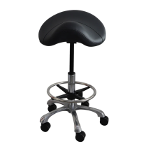 Hydraulic Saddle Stool Black