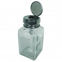 Bottle Clear Glass Pump Dispenser 6 Oz 4"H X 2"W