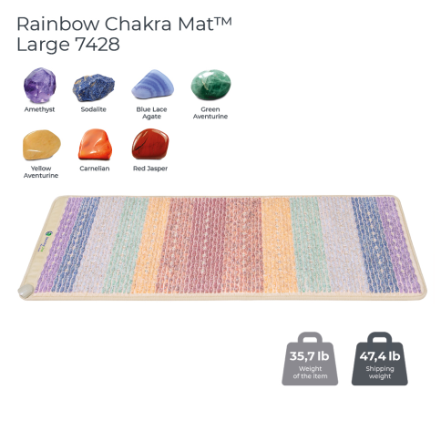 Healthyline Rainbow Chakra Mat Large Firm Photon PEMF