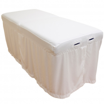 Body Linen Tranquility Microfiber Massage Table Skirt White