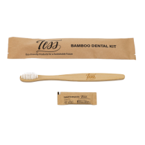 Tess Bamboo Dental Kit Toothbrush w/Toothpaste Packet