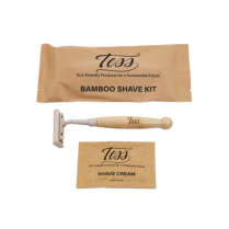 Tess Bamboo Shave Kit-Triple Blade Razor w/Shaving Cream Pkt