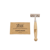 Tess Bamboo Shave Kit-Triple Blade Razor w/Shaving Cream Pkt