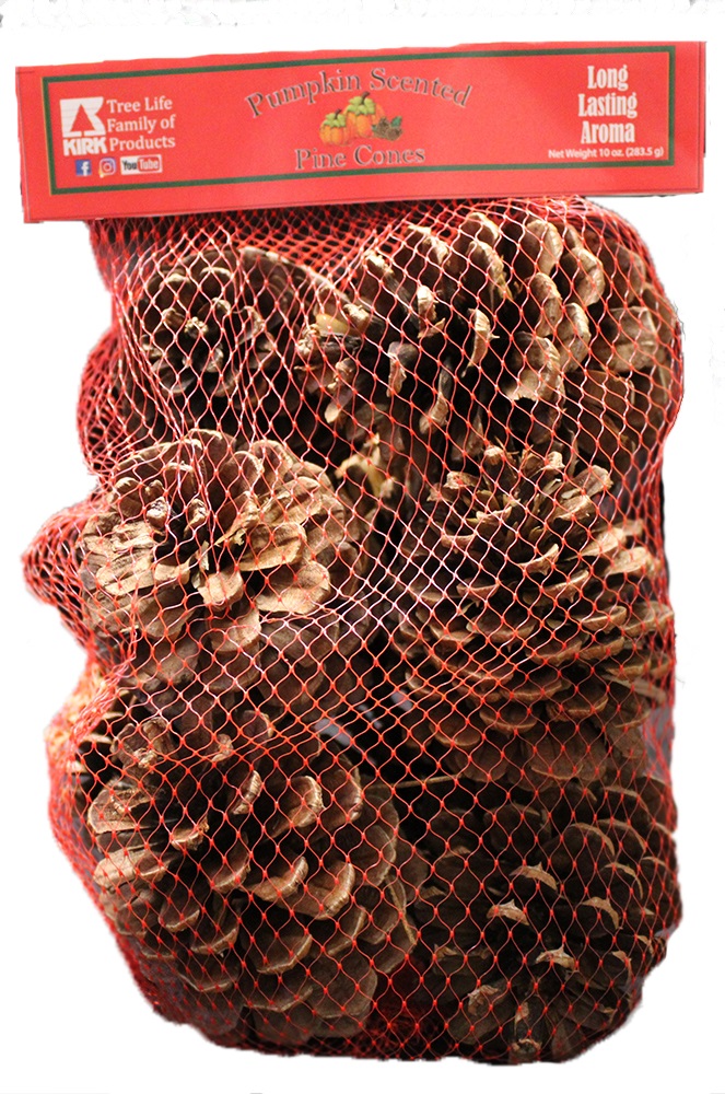 Pumpkin Scented Pine Cones, 20/Case Kirk Company - Premium Supplier Of  Christmas Trees and Christmas Tree Products