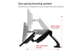 Heartwood Single Monitor Arm Silver