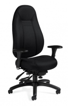 ObusForme® Comfort High Back Multi-Tilter Chair w/ Schukra Ebony