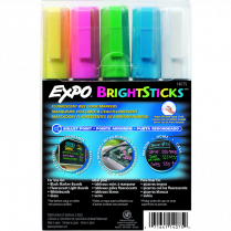 Expo® Bright Sticks™ Fluorescent Markers 5/pkg