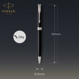 Parker Sonnet Slim Ballpoint Pen Black Lacquer & Chrome Trim Medium