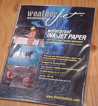 Rite in the Rain Weatherjet Waterproof Inkjet Paper Letter 8-1/2" x 11" 25/pkg