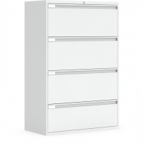 4 DRAWER LATERAL FILE GLOBAL FILEWORKS 9300 PLUS WHITE