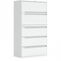 5 DRAWER LATERAL FILE GLOBAL FILEWORKS 9300 PLUS WHITE