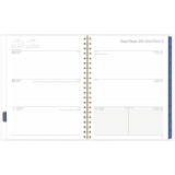 Mead® Scroll Weekly/Monthly Planner 11" x 9" Bilingual Black/White