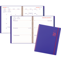 Mead® Colour Pop! Weekly/Monthly Planner 11"x9" Bilingual Purple