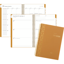Cambridge® WorkStyle™ Focus Weekly/Monthly Planner 8-1/2" x 6" Bilingual Sunbaked Clay