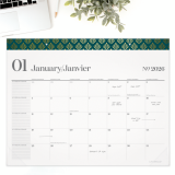 Cambridge® WorkStyle® Monthly Desk Pad Calendar 21-3/4” x 17” Bilingual Teal