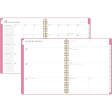 Cambridge® WorkStyle™ Balance Weekly/Monthly Planner 11" x 9" Bilingual Cosmetic Pink