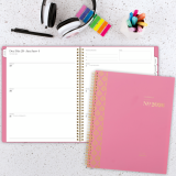 Cambridge® WorkStyle™ Balance Weekly/Monthly Planner 11" x 9" Bilingual Cosmetic Pink