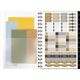 Cambridge®Adorn Weekly/Monthly Planner Bilingual 8-1/2" x 6" Black/White/Brown