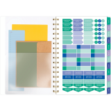 AT-A-GLANCE® Badge Floral Weekly/Monthly Planner 8-1/2" x 6" Bilingual Purple