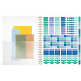 AT-A-GLANCE® Badge Floral Weekly/Monthly Planner 11" x 9" Bilingual Purple