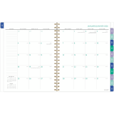 AT-A-GLANCE® Badge Floral Weekly/Monthly Planner 11" x 9" Bilingual Purple
