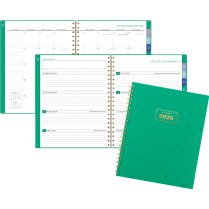 AT-A-GLANCE® Badge Geo Weekly/Monthly Planner 11"x9" Bilingual Teal