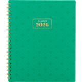 AT-A-GLANCE® Badge Geo Weekly/Monthly Planner 11" x 9" Bilingual Teal