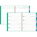 AT-A-GLANCE® Badge Geo Weekly/Monthly Planner 11" x 9" Bilingual Teal