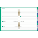 AT-A-GLANCE® Badge Geo Weekly/Monthly Planner 11" x 9" Bilingual Teal