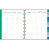 AT-A-GLANCE® Badge Geo Weekly/Monthly Planner 11" x 9" Bilingual Teal