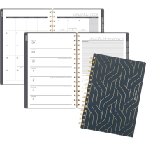 Cambridge® Hera Weekly/Monthly Planner 8-1/2"x6" Bilingual Grey